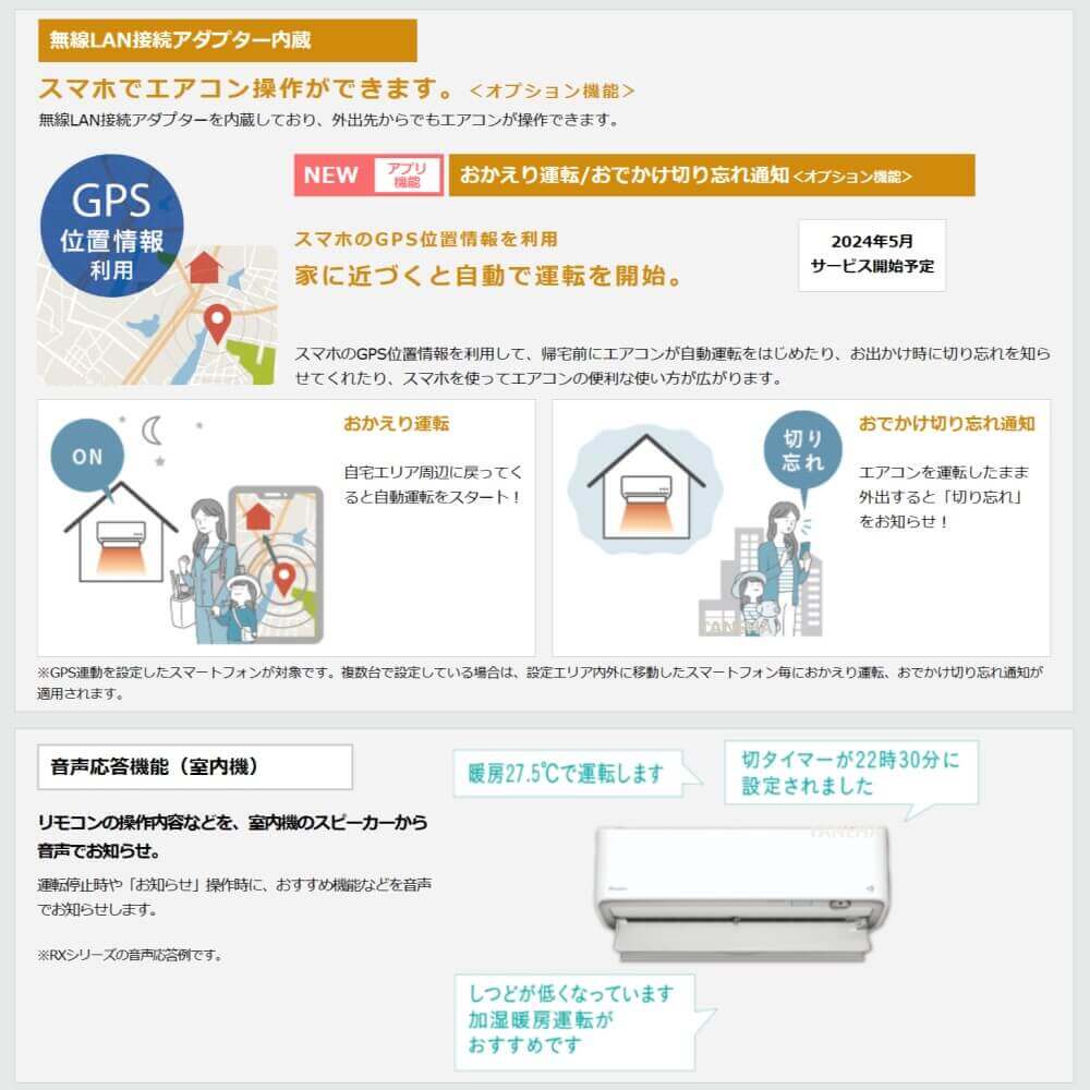 ルームエアコン AXシリーズ 2024年モデル 6畳程度 ホワイト S224ATAS-W ダイキン