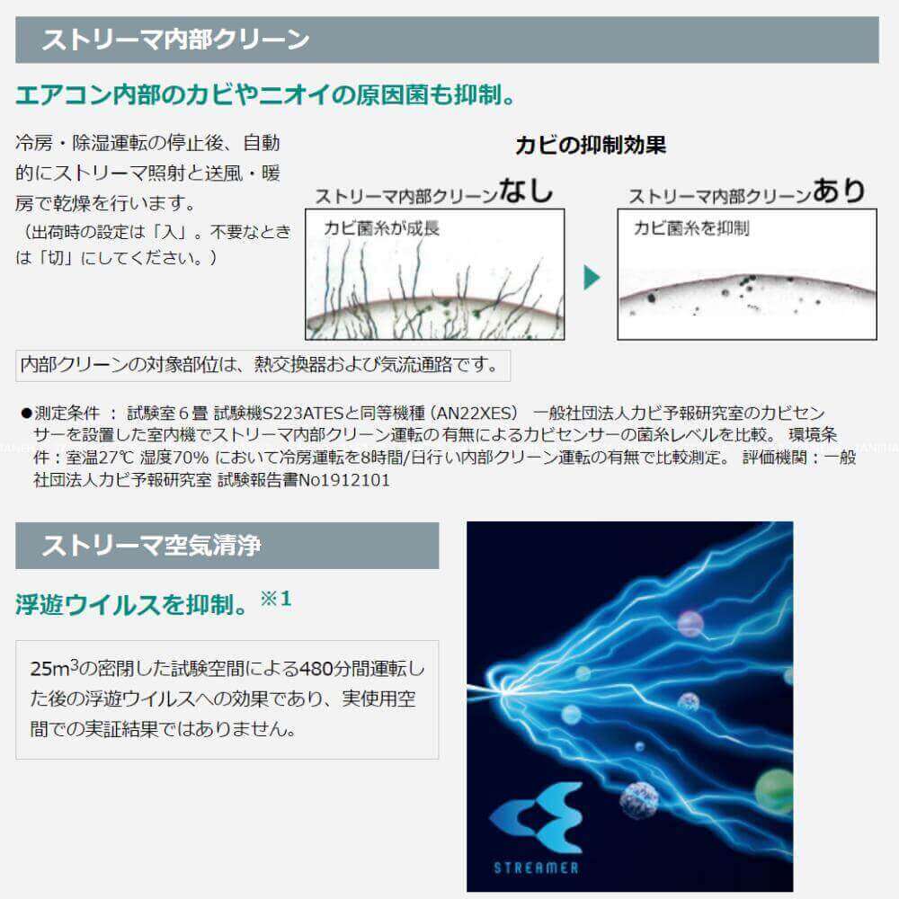 ルームエアコン Eシリーズ 2023年モデル 6畳程度 ホワイト S223ATES-W ダイキン