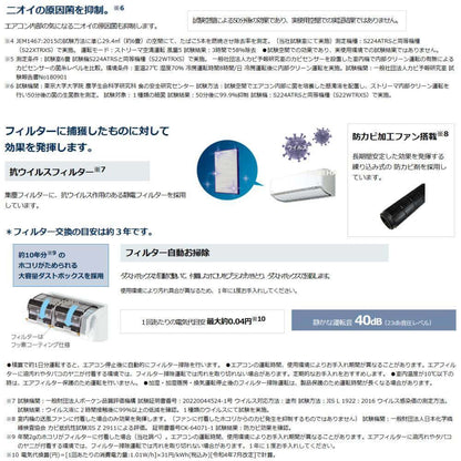 ルームエアコン RXシリーズ 2024年モデル 12畳程度 ホワイト S364ATRS-W ダイキン